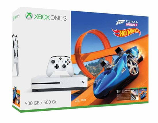 Microsoft igralna konzola Xbox One S 500GB + igra Forza Horizon 3 + Hot Wheels DLC