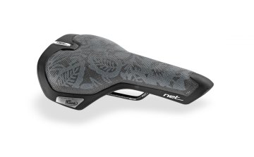 Selle Italia kolesarski sedež NET, črn s sivimi rožami