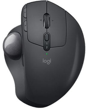 Logitech bluetooth brezžična miška MX Ergo, polnilna, grafit - Odprta embalaža