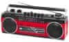 RR 501 BT radijski kasetofon, črno-rdeč