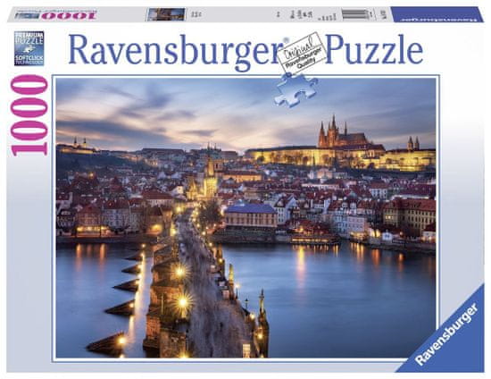 Ravensburger sestavljanka Praga ponoči, 1000 delov