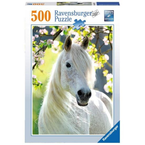 Ravensburger sestavljanka Bel konj, 500 delov (14726)