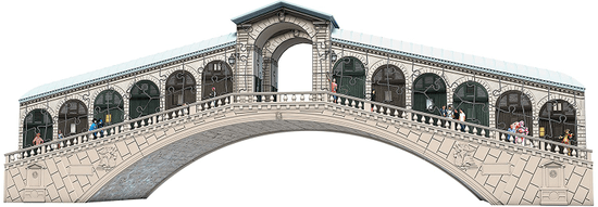 Ravensburger sestavljanka Benetke - Rialto most, 216 delna