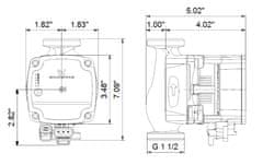 Grundfos obtočna črpalka za ogrevanje ALPHA1 L 25-40 180 (99160579)