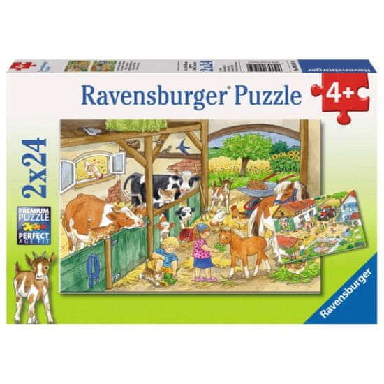 Ravensburger sestavljanka Živali na kmetiji, 2x24d