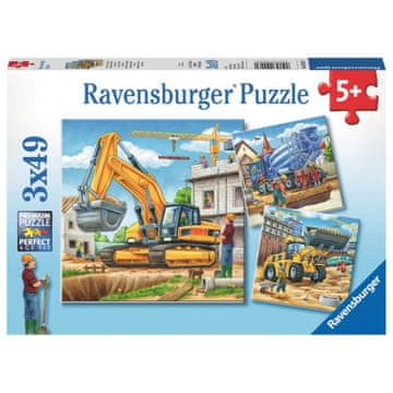 Ravensburger Velika delovna vozila sestavljanka, 3x49 delov