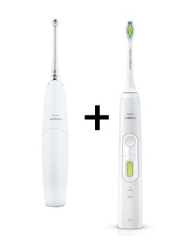 Philips Sonicare set električna ščetka Healthy White HX8911/01 + prha Airfloss Ultra White HX8331/01