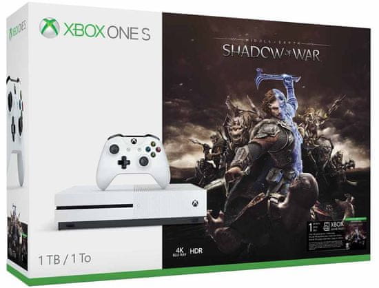 Microsoft igralna konzola Xbox One S 1TB + Middle-Earth: Shadow of War
