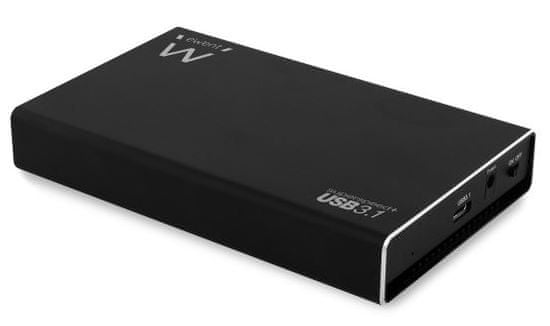 Ewent zunanje ohišje za HDD/SSD 6,35 cm (2,5"), USB-C 3.1, SATA3, ALU, črno