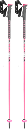 Leki ženske smučarske palice Pink Bird, sivo-roza