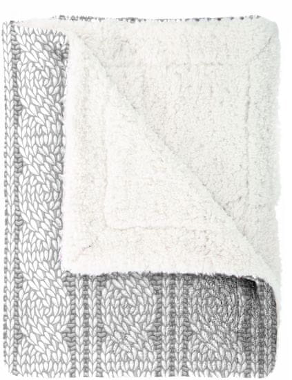 Mistral Home odeja Cable Knit, siva, 150 x 200 cm