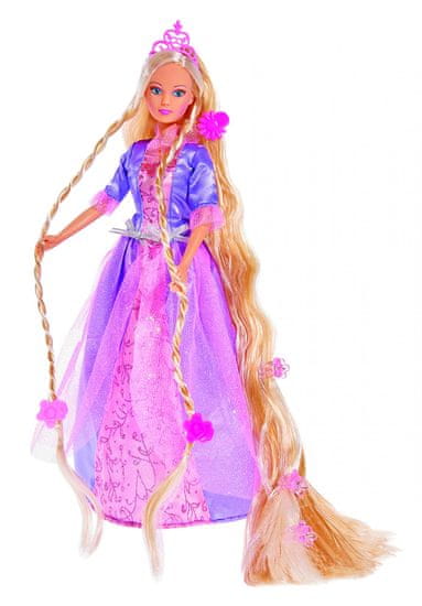 Simba lutka Steffi Rapunzel - v vijolični obleki