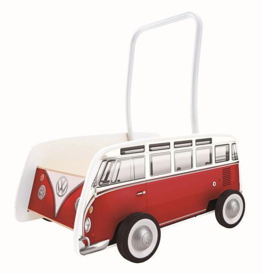 Hape voziček potovalni avtobus T1, rdeča
