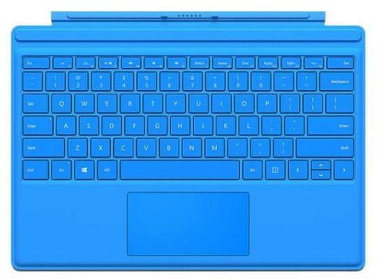 Microsoft tipkovnica Type Cover za MS Surface Pro3 in Pro4, SLO, svetlo modra (QC7-00095)