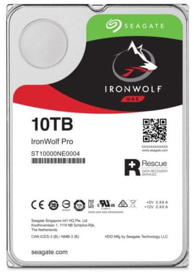 Seagate trdi disk NAS IronWolf PRO 10 TB, Sata 3, 6 Gb/s, 7200 (ST10000NE0004)