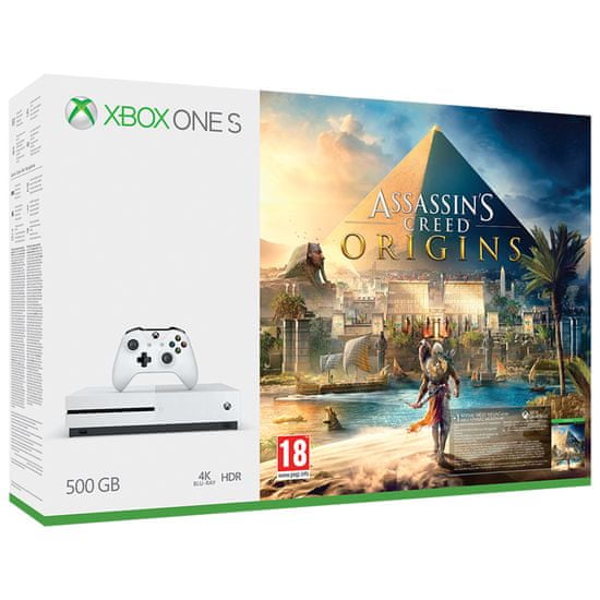 Microsoft igralna konzola Xbox One S 500GB + Assassin's Creed Origins