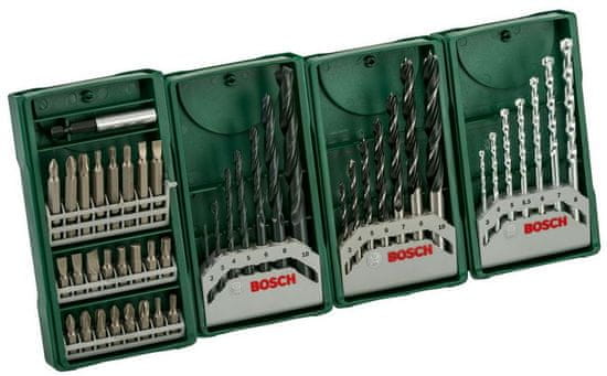 Bosch komplet svedrov in vijačnih nastavkov Mini-X-Line Multipack 3+1 (2607017071)
