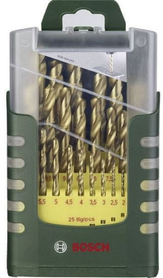 Bosch komplet svedrov za kovino, 25-delni HSS-TiN (2607017154)