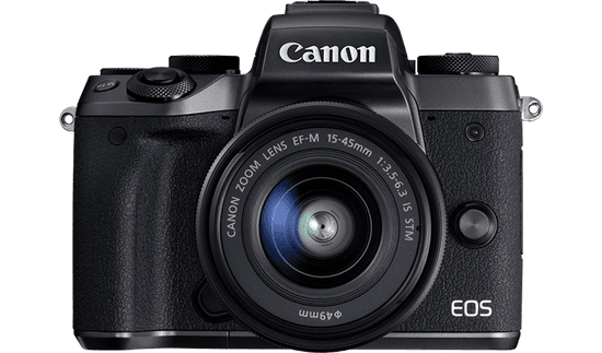 Canon fotoaparat EOS M5 z objektivom M15-45IS STM, črn
