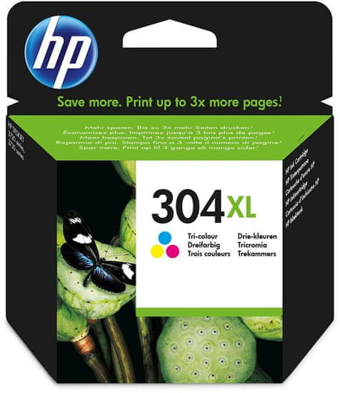 HP kartuša 304XL, barvna, 300 strani (N9K07AE)