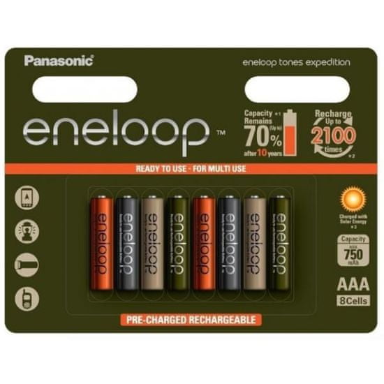Panasonic Eneloop polnilne baterije, 750 mAh, AAA, 8 kosev, Limited Edition