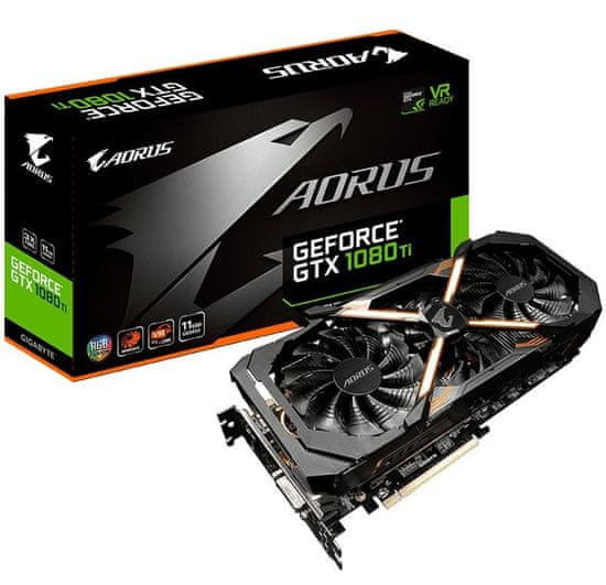 Gigabyte grafična kartica GeForce GTX 1080 Ti OC Aorus, 11GB GDDR5X (GV-N108TAORUS-11GD)