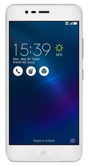 ASUS GSM telefon Zenfone 3 Max (ZC520TL), 3GB, srebrn - Odprta embalaža