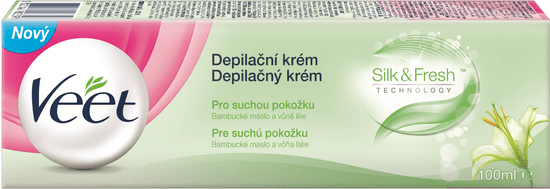 Veet Silk & Fresh depilacijska krema za suho kožo, 100 ml