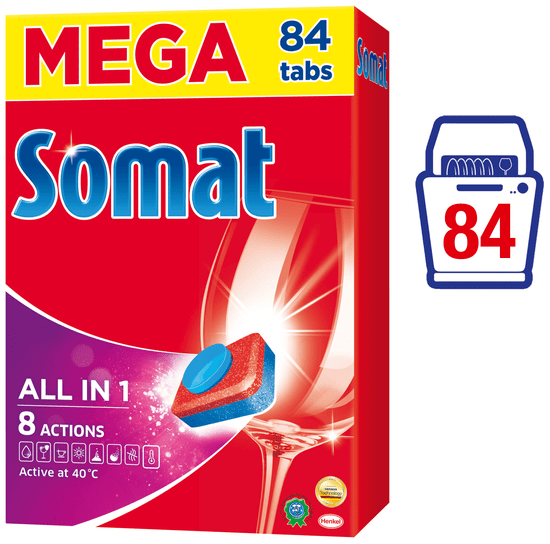 Somat tablete Mega All in One, 84 tablet