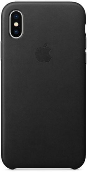 Apple usnjen ovitek Leather Case za Apple iPhone X, črn
