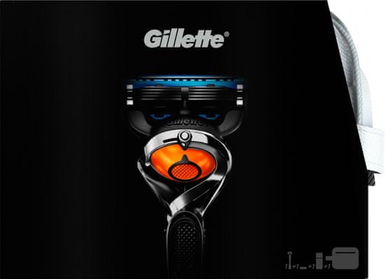 Gillette Fusion ProGlide britvica + gel za britje Fusion Hydra 200 ml + potovalna torbica (darilni set)