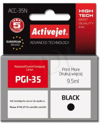 ActiveJet kompatibilna kartuša Canon PGI-35, črna (ACC-35N)