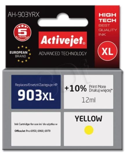 ActiveJet kompatibilna kartuša HP 903 XL, rumena