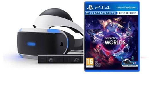 Sony PlayStation VR MK3 + kamera V2 + igra VR Worlds, (PS719782612)