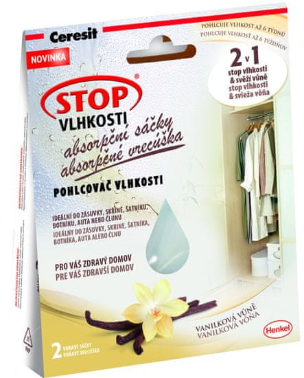 Ceresit absorpcijske vrečke proti vlagi, z vonjem vanilje, 2 kosa