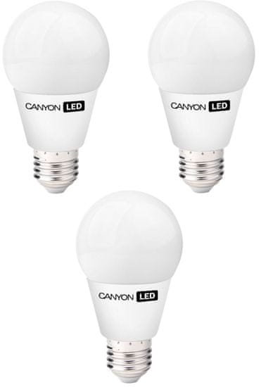 Canyon LED žarnica A60, E27, 9 W, topla svetloba (AE27FR9W230VW), trojno pakiranje