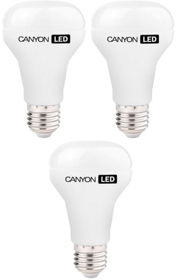 Canyon LED žarnica R63, E27, 6 W, toplo bela (R63E27FR6W230VW), trojno pakiranje