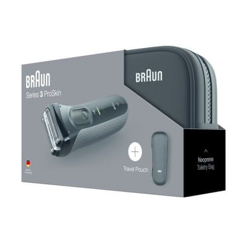 Braun braun-brivnik Series 3-3000 - black v torbici Promo - odprta embalaža