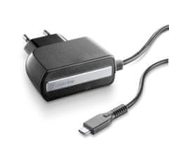 CellularLine hišni polnilec USB-C, črn