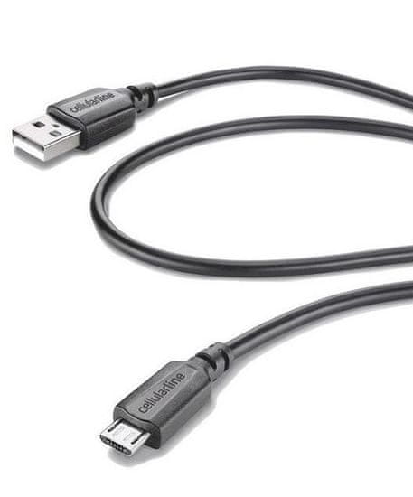 CellularLine kabel USB v MicroUSB, 60 cm, črn