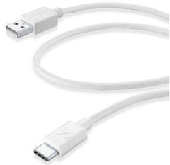 CellularLine kabel USB v USB-C, 60 cm, bel
