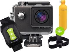 LAMAX športna kamera X7.1 Naos z daljinskim upravljalnikom, naglavnim trakom in nastavkom za vodo