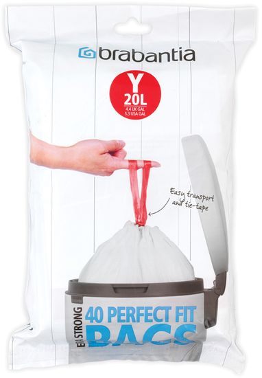 Brabantia PerfectFit vreča za odpadke, Dispenser, Y 20L, 40 kos