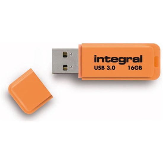Integral USB ključek Neon 16GB USB 2.0, oranžen