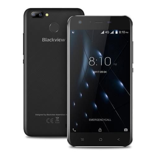 iGET mobilni telefon Blackview A7 PRO, črn + Darilo: etui - odprta embalaža