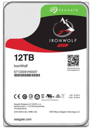 Seagate trdi disk NAS IronWolf 12 TB, SATA 3, 7200, 256 MB