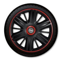 J - Tec okrasni pokrov za platišča Maximus Black Red, 15“, 4 kosi