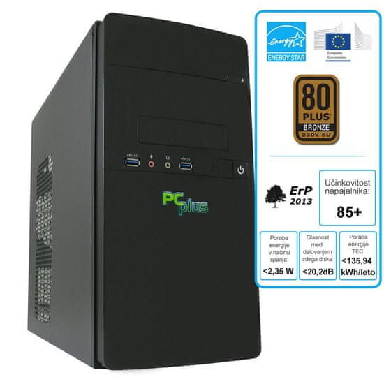 PCplus namizni računalnik Family G4600/4GB/SSD120GB/FreeDOS (135967)