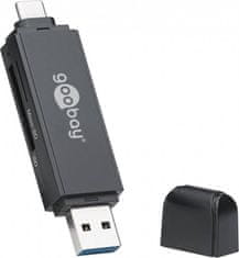 Goobay čitalec kartic 2v1 USB 3.0 - USB-C ™