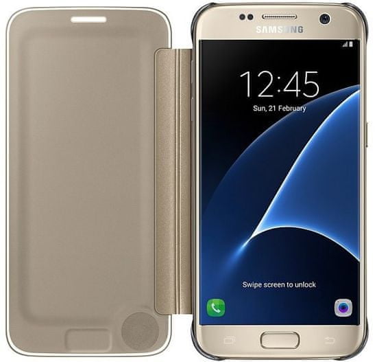 Samsung torbica Clear View za Galaxy S7 G930, zlata (EF-ZG930CFEGWW )